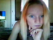 Little Cute Girl On Webcam