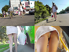Milf's Ass Looks Hot Under Mini Skirt In Upskirts Mov