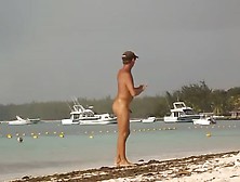 Naked Man On Public Beach # 7