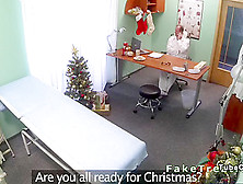 Doctor Fucks Patient In An Office On Christmas Day