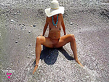 Nippleringlover Topless Nude Beach Waves Striking Pierced Pussy Stretched Huge Nipple Piercings