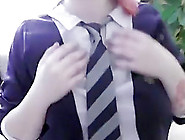 Schoolgirl Gets Her Panties Filled With Cum