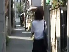 Petite Brown-Haired School-Girls Makes Loud Sound During Quick Sharking