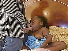Ebony Midget Gets Sprayed On Her Belly - Cumonweird