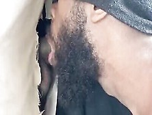 Bearded Gay Dude Enjoys Sucking Hard Dick Through A Gloryhole