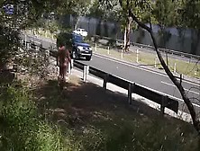 Public Nudity By A Freeway