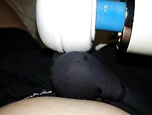 Hitachi Wand Vibrating My Penis Through My Boxers