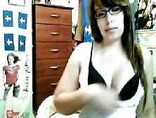 Nerd Girl On Webcam
