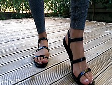 Foot Model Cute Jelly Sandals In 3 Different Colours