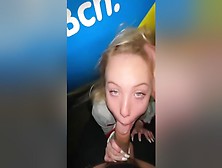 College Girl Being Used For Blowjobs Behind A Van