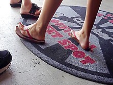 Voyeur Camera Films Incredibly Sexy Female Feet In Public