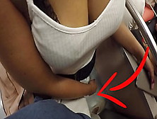 Unknown Blonde Milf With Enormous Titties Started Touching My Penis In Subway ! That's Called Clothed Sex?