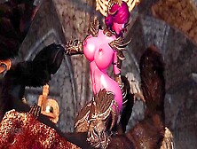 Demoness Has Fun With A Huge Horse Cock 2