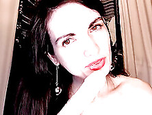 Brunette Amateur Hottie With Make Up Sucks Big Dildo In Front Of Her Webcam