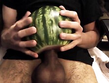 Asian Man Fucks A Watermelon