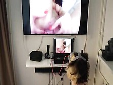 Blonde Guy Grabs His Cock And Masturbates While Watching Vr Porn