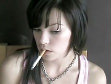 Exotic Amateur Brunette,  Smoking Sex Scene
