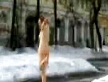Hot Naked Woman On Street