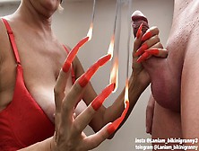 Milf Stepmom Hand-Job Extreme Long Nails Fetish Fire