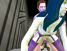 Super-Hot Alien Prisoner Chick Blows Her Captor And Humps Him Until He Jizzes