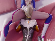 Mercy Screwed In The Rear-End While Eating Out D. Va