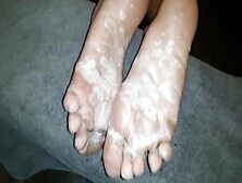 Covering My Gfs Soles In Sexy Wax