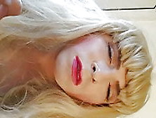 Sissy Plays And Pouts Before Eating Cum From Hand