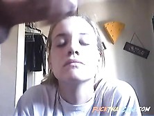 Stupid Girl Getting Jizzed In Front Of The Webcam