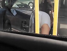 Beautiful Female Ass At The Gas Station