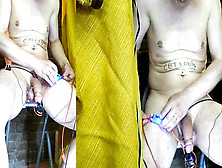Omg Manmeat And Ball Torture Electro Extrem Needle + Rotation Machine In Cock