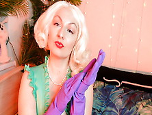Purple Asmr Gloves Video Free Fetish Clip - Blonde Arya And Her Amazing Household Latex Gloves