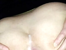 Hiding While Masturbating On Boyfriend And Cumming On His Ass