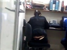 Girl In The Office With A Thong