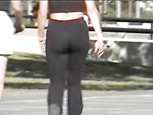 Big Booty In Black Pants Providing Candid Street Show 07Zze