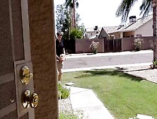 Your Package Is Here! Delivery Guy Catches A Glance Of Hot Couple Fucking And Gets Invited In To Fuck Them Both!