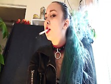 Missdeenicotine Loves Smoking With Her Human Ashtray