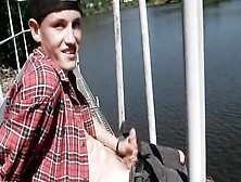 Czech Guy Sucks A Dick Outdoors And Gives Ass To Earn Some Money