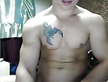 Muscular Twink In Hot Webcam Jerking Off Solo