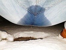 Peeing Jeans In The Snow