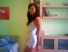Spanish Beauty Dancing At Home