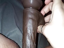Big Breasted Woman Takes Monstrous Bbc Dildo In Creamy Cunt