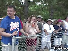 Hot Reveal Their Boobies In Front Of The Crowd