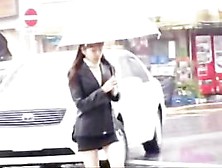 Rainy Street Sharking Scene Of Some Truly Glamorous Japanese Chick