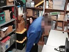 Busty Latina Thief Gets Fucked At The Storage Room