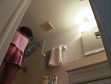 Sexy Black Girl Caught Nude In Her Own Bathroom By A Spy Cam