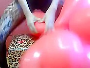 Sexy Girl Popping Balloons