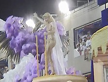 Naked Topless Rio Carnaval Dancer On Platform Rio