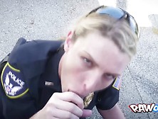 Female Cop Enjoys Sucking Black Cocks