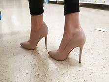 Colleague Wears My Wife's Heels For Me To Do Whatever I Want To Them