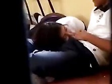Student Teen In Uniform Give Blowjob In Classroom